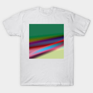 red blue green texture artwork T-Shirt